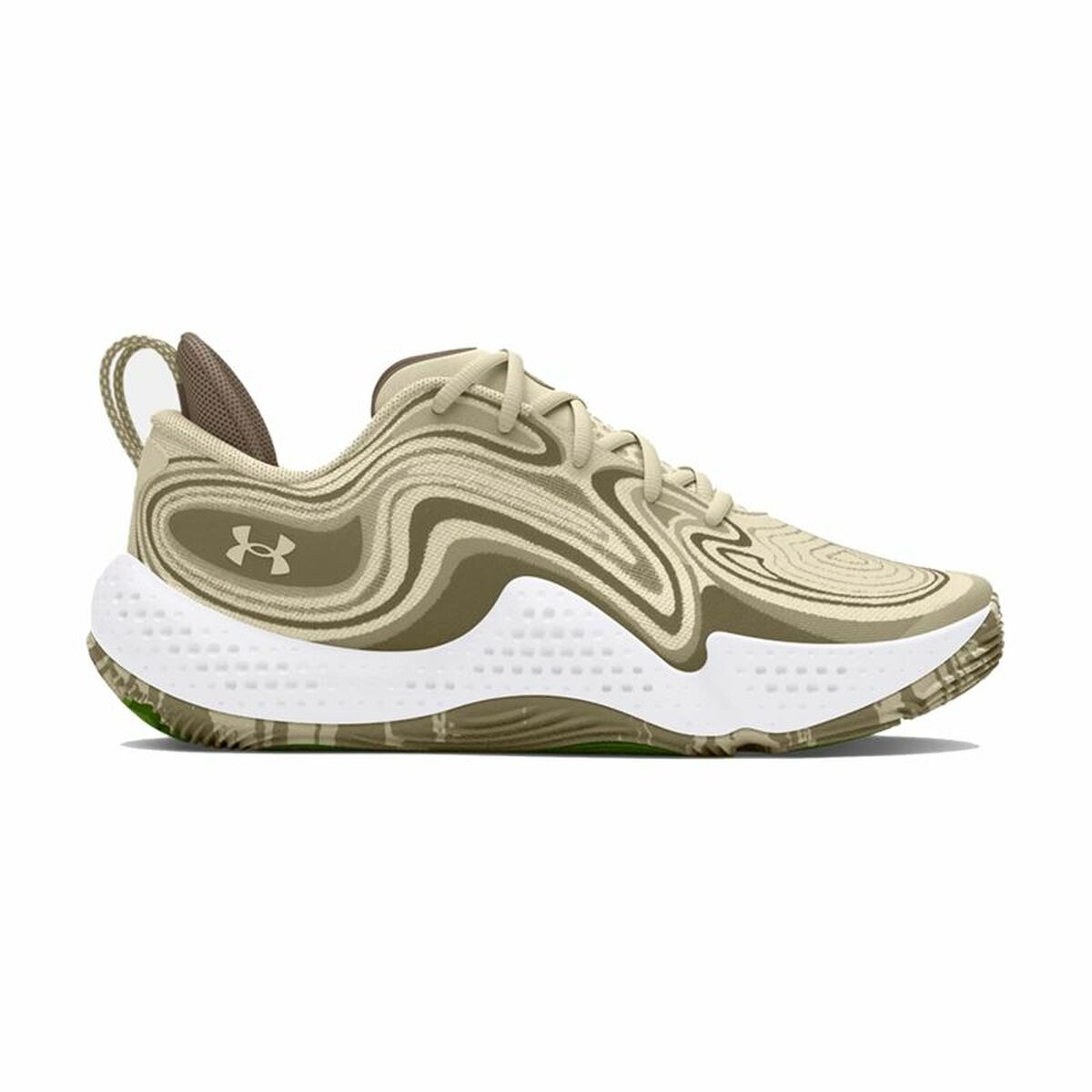 Basketball Shoes for Adults Under Armour Spawn 6 Camo Olive Light brown 42.5