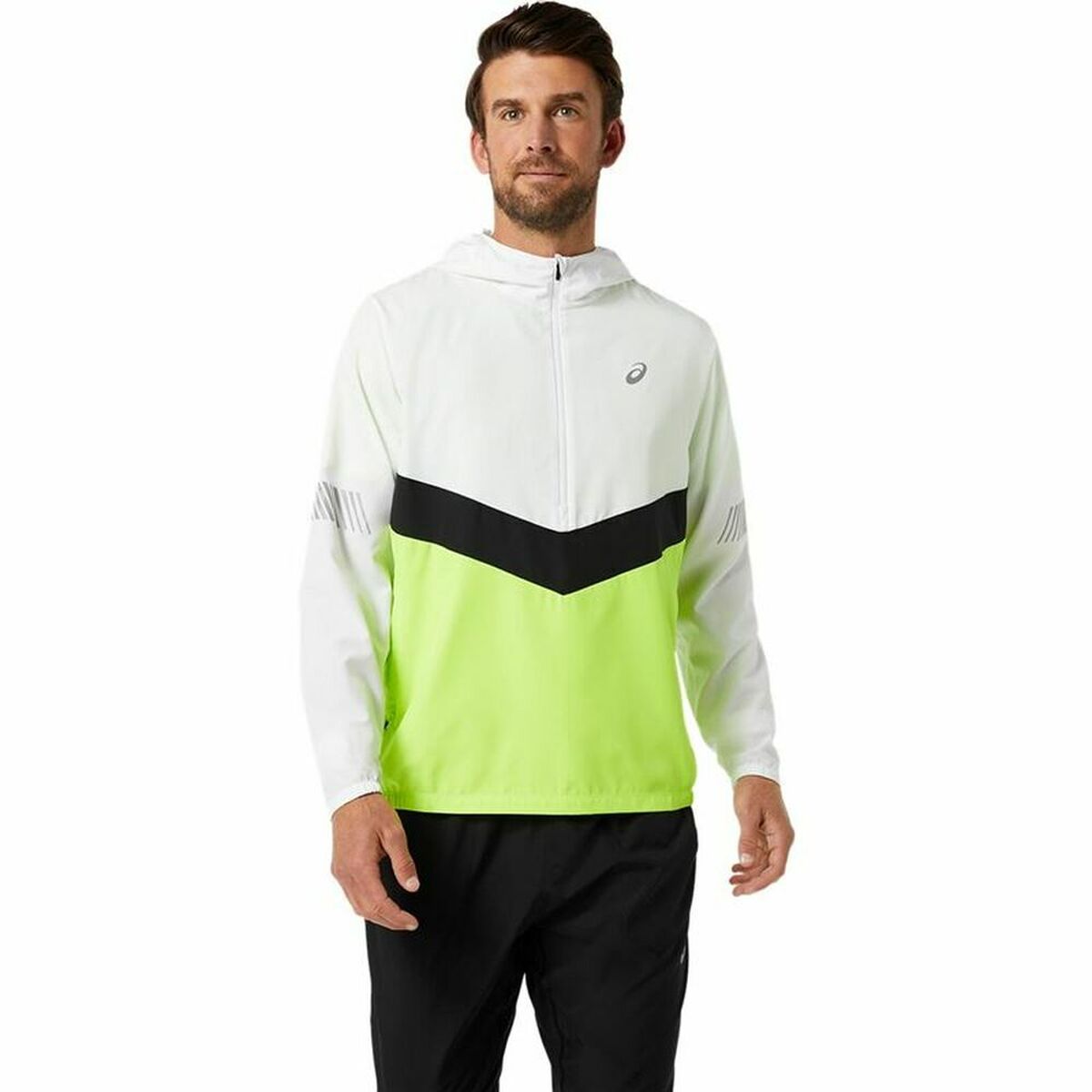 Men's Sports Jacket Asics Lite-Show White XL