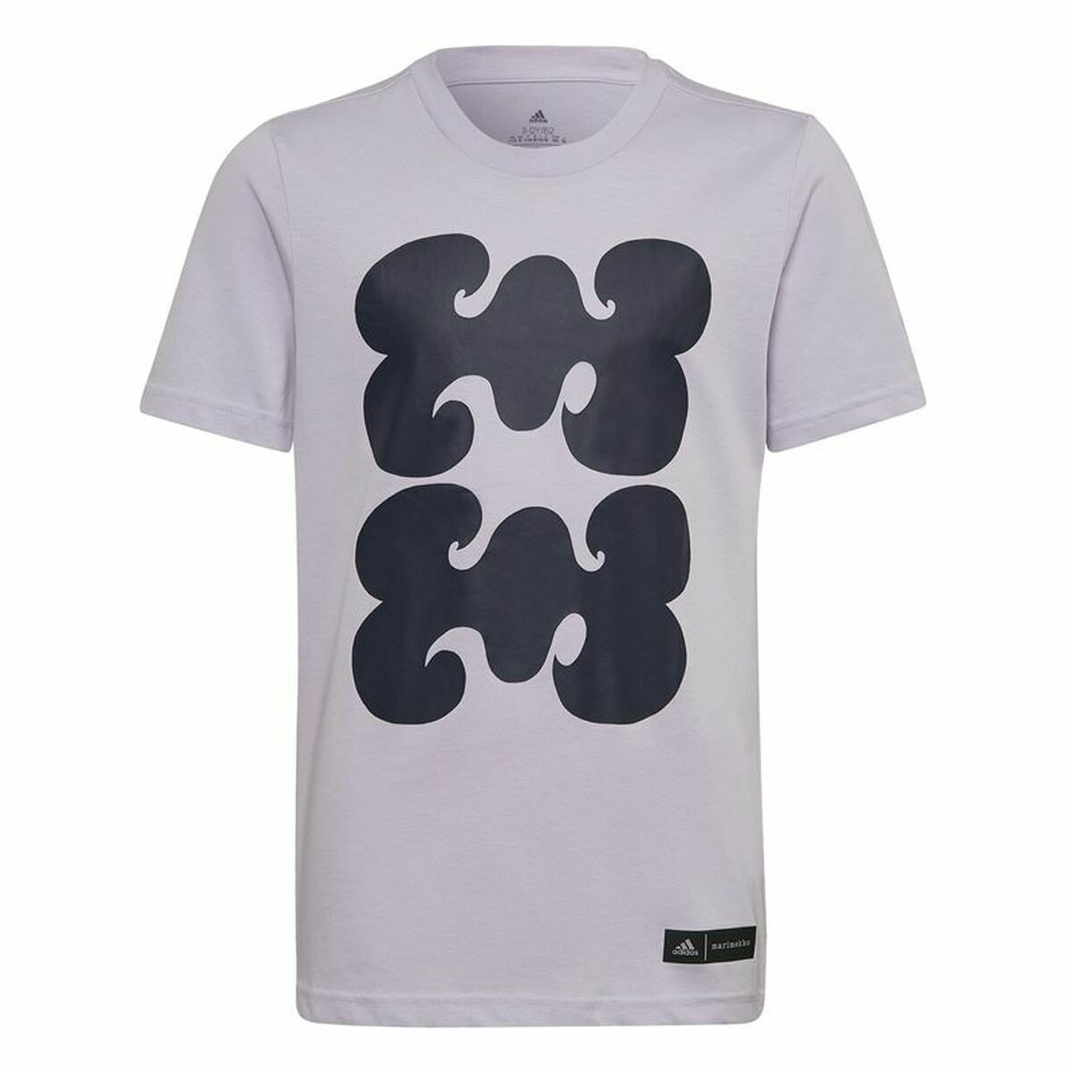 Child's Short Sleeve T-Shirt Adidas Marimekko Graphic Plum 13-14 Years