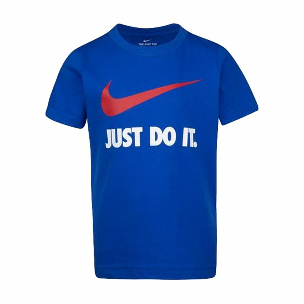 Child's Short Sleeve T-Shirt Nike  NKB Swoosh  Blue 18 Months