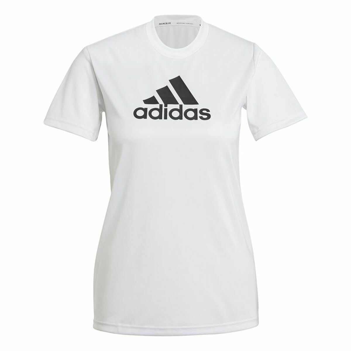 Women’s Short Sleeve T-Shirt Adidas Primeblue D2M Logo Sport  White XS
