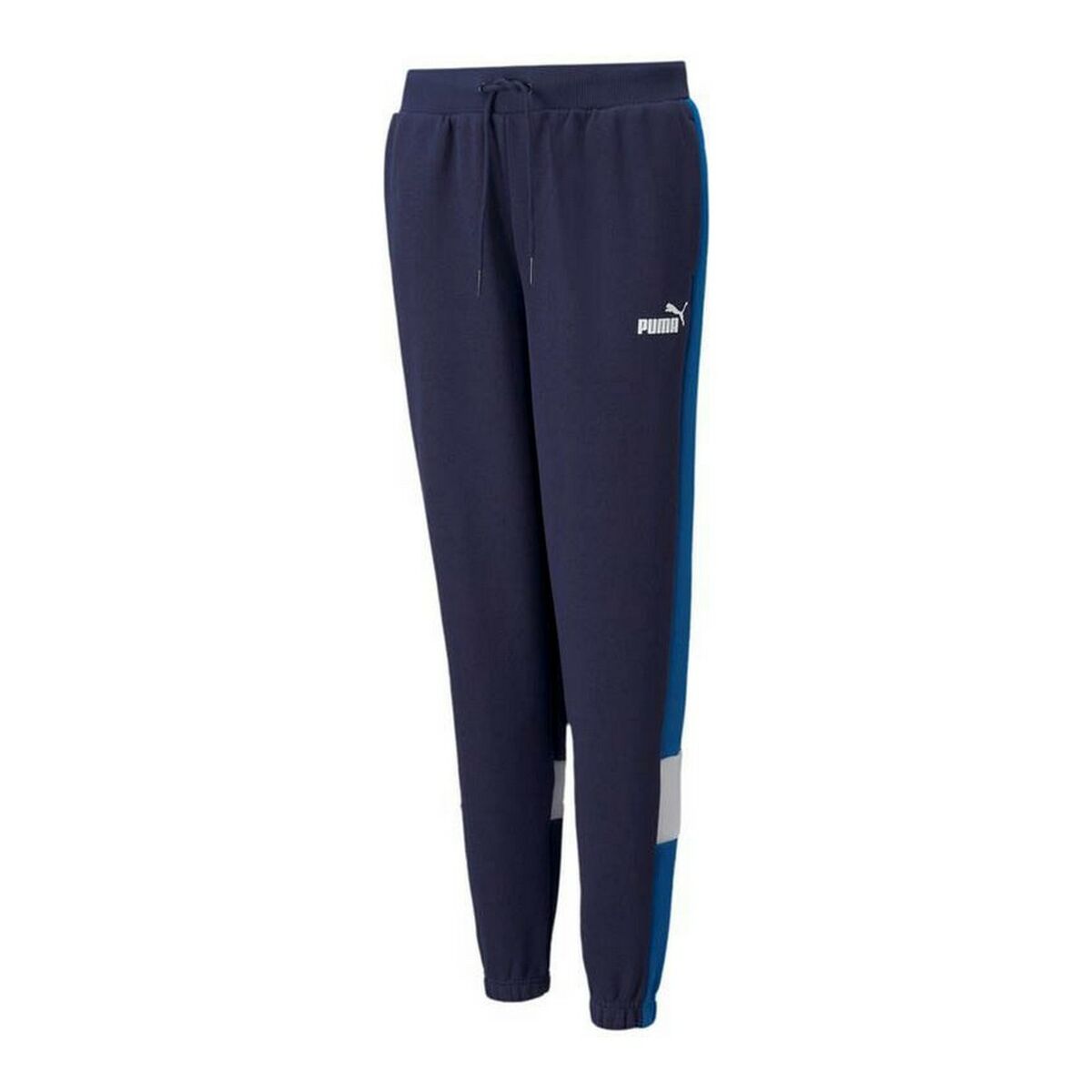 Children's Tracksuit Bottoms Puma Essential+ Colorblock Dark blue 13-14 Years