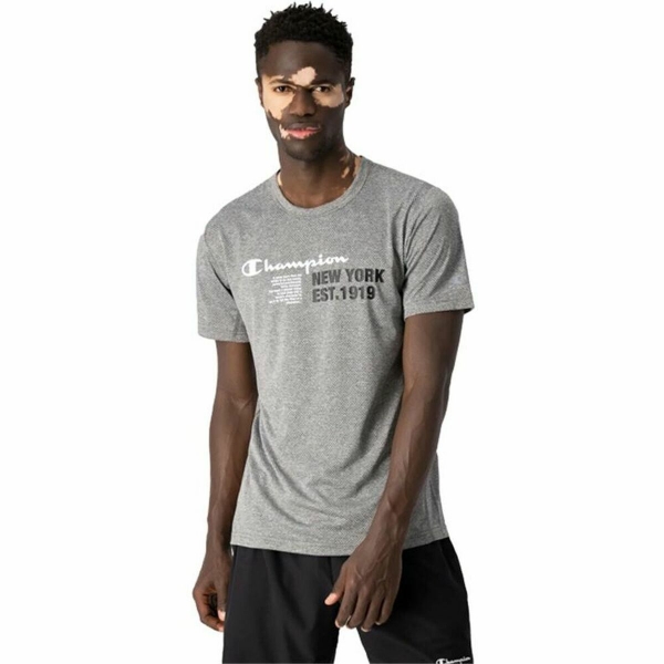 Men’s Short Sleeve T-Shirt Champion  Crewneck Dark grey XS