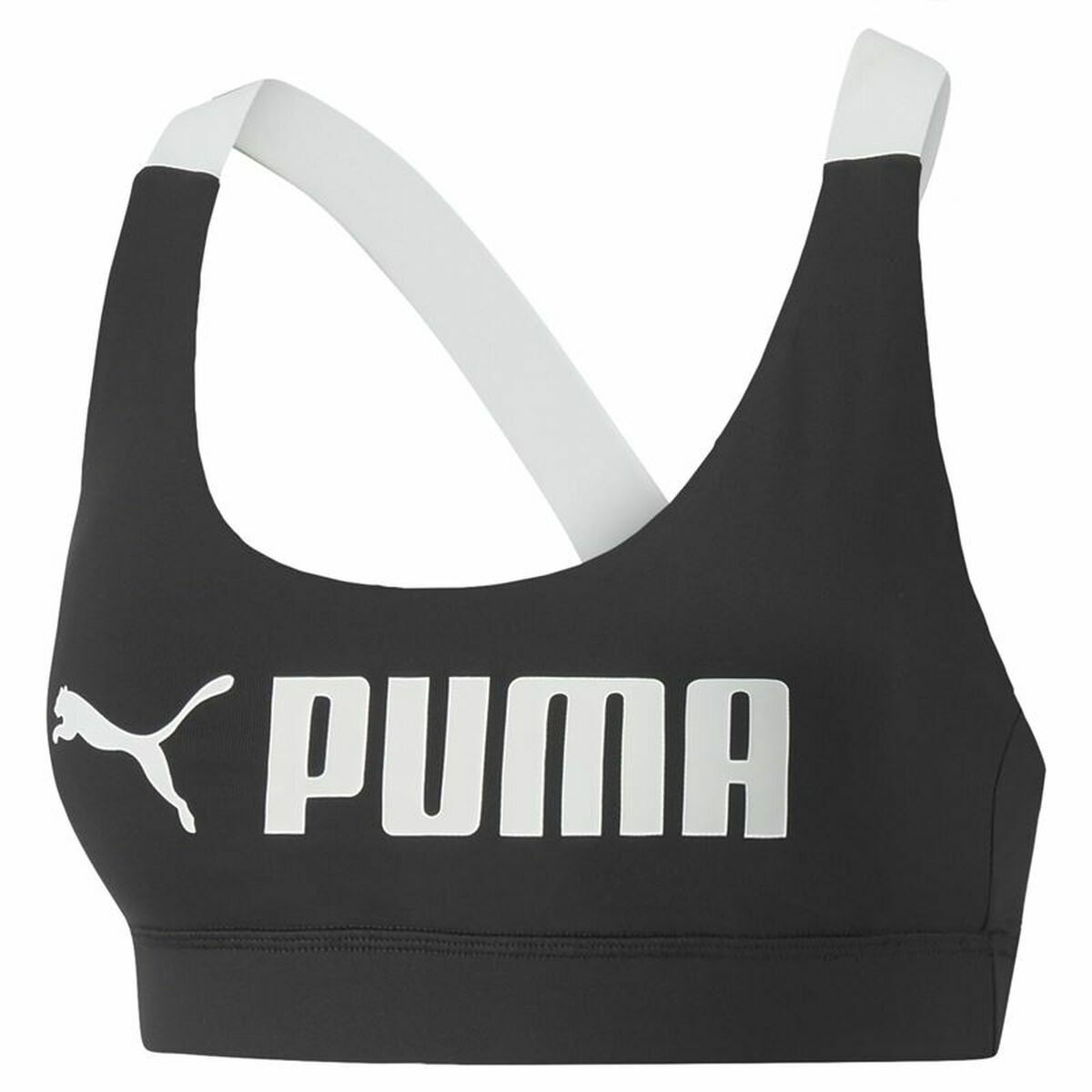 Sports Bra Puma Black White Multicolour XS