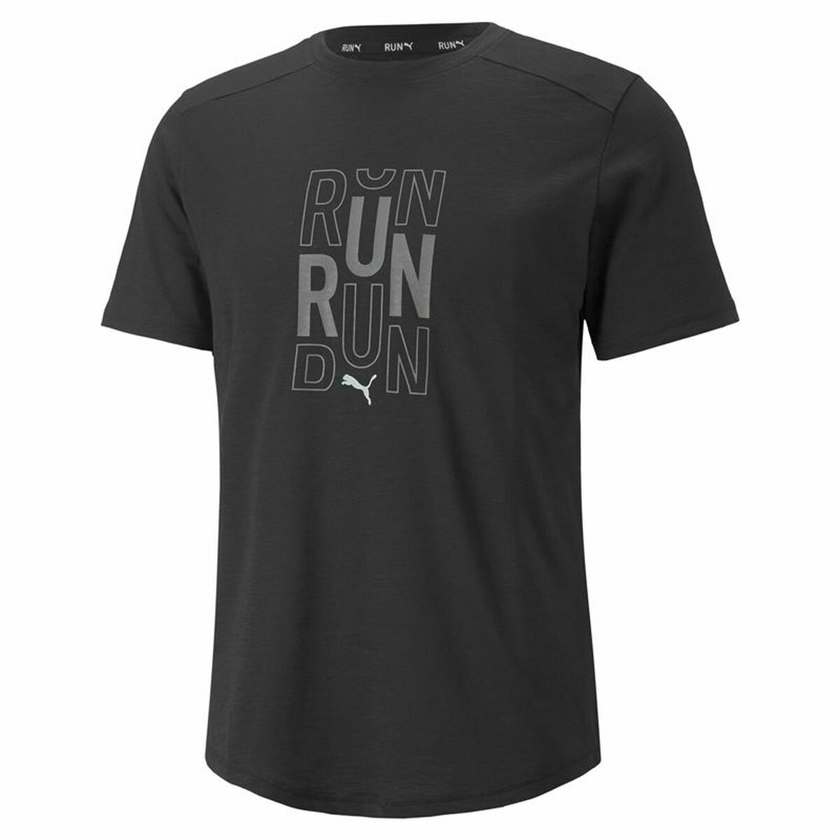 Men’s Short Sleeve T-Shirt Puma Performance Logo Black Men S