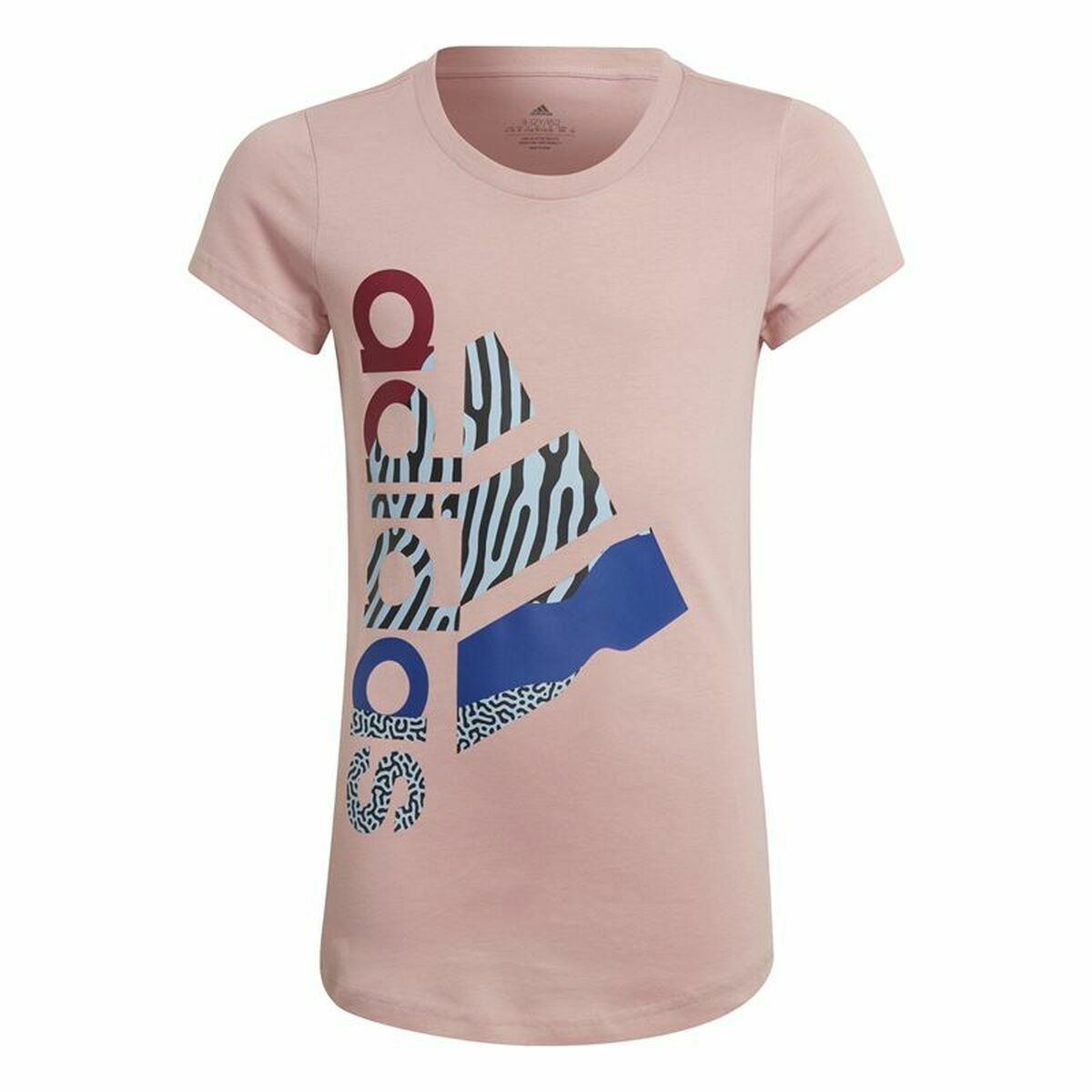 Child's Short Sleeve T-Shirt Adidas Girl Power Pink 13-14 Years