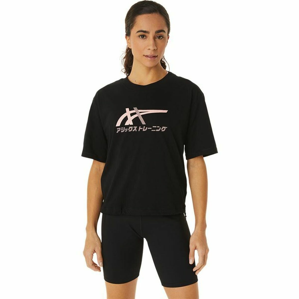 Women’s Short Sleeve T-Shirt Asics Tiger Black L