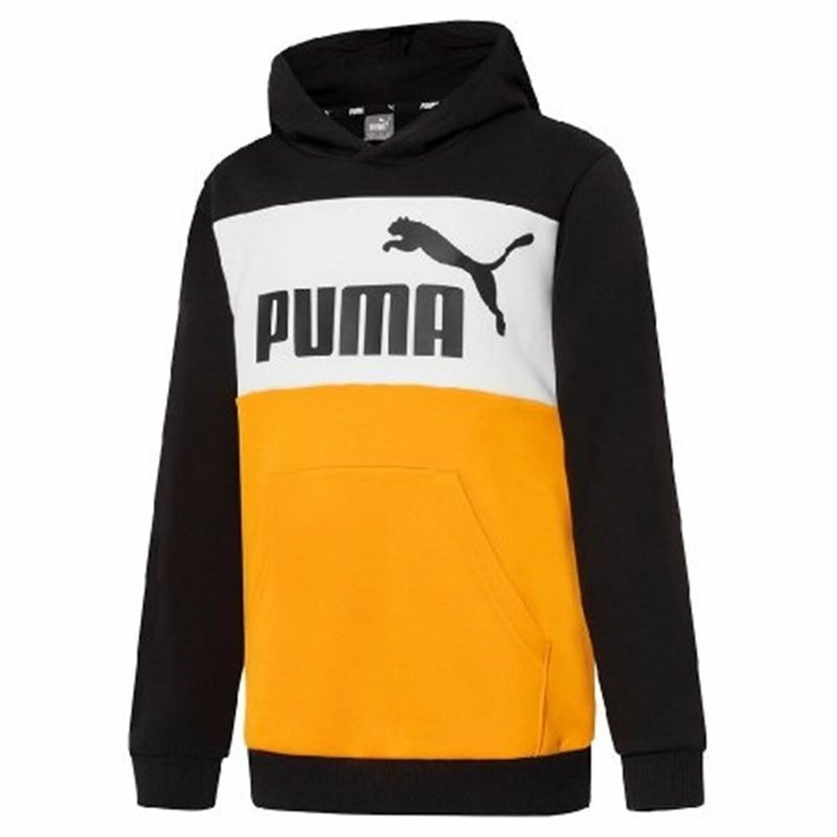 Children’s Hoodie Puma Essentials+ Colourblock Yellow 9-10 Years