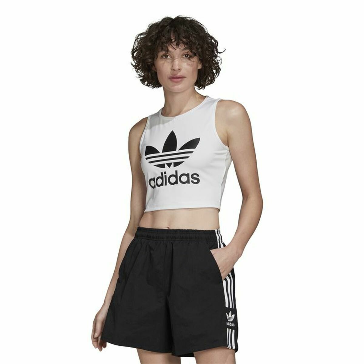 Women's Sleeveless T-shirt Adidas Tank  White 38