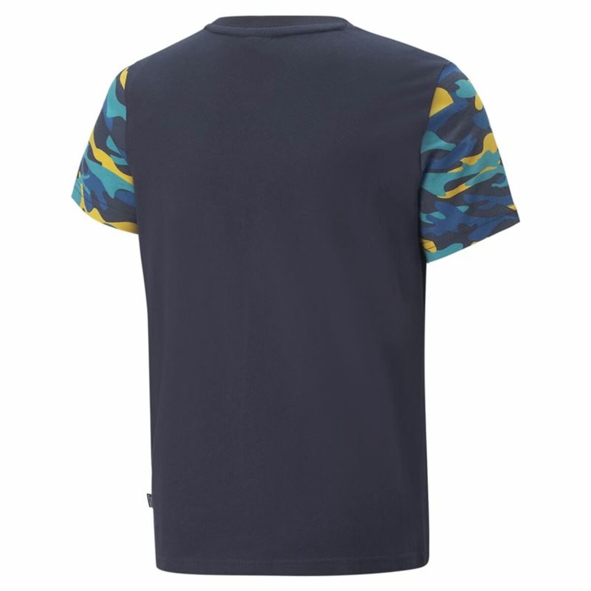Child's Short Sleeve T-Shirt Puma Essentials+ Camouflage Kids Black 7-8 Years