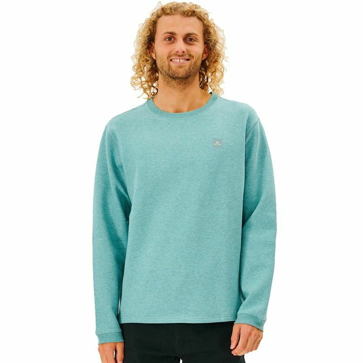 Men’s Sweatshirt without Hood Rip Curl Vaporcool Light Blue S