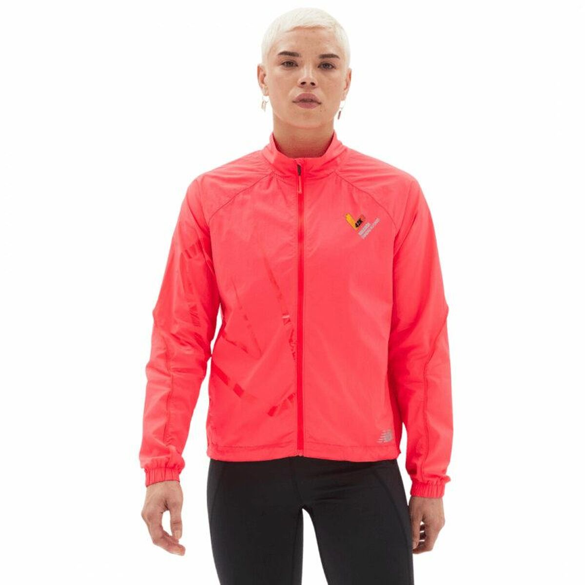 Women's Sports Jacket New Balance  Printed Impact Run Orange XS