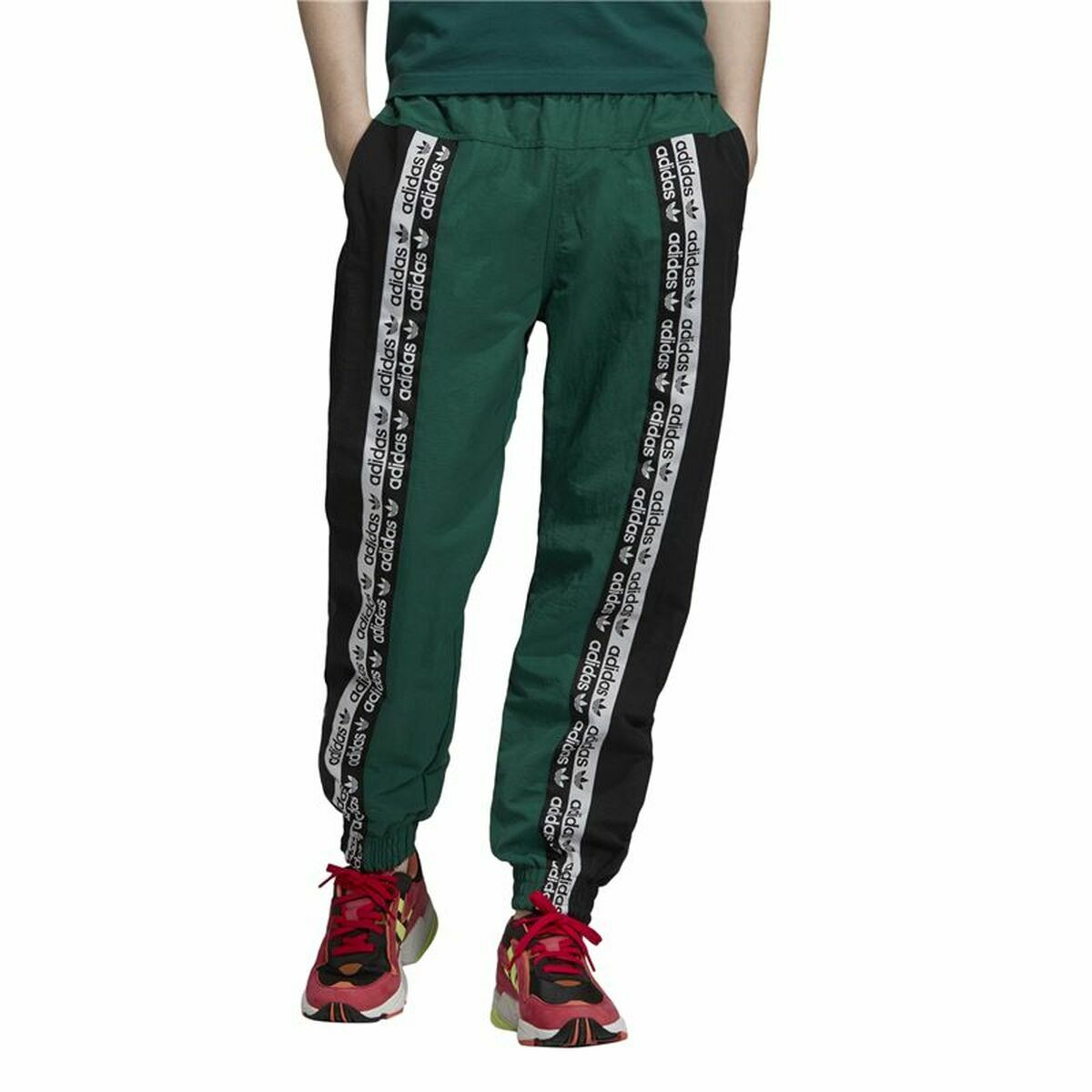 Adult's Tracksuit Bottoms Adidas R.Y.V. Men Dark green L