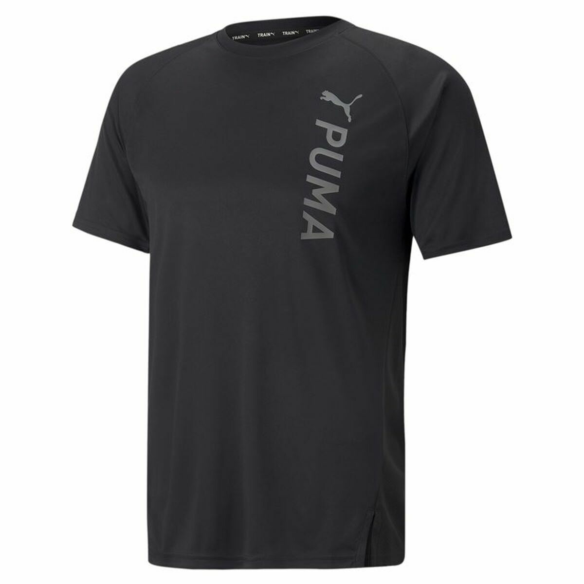 Men’s Short Sleeve T-Shirt Puma Fit Black Men S
