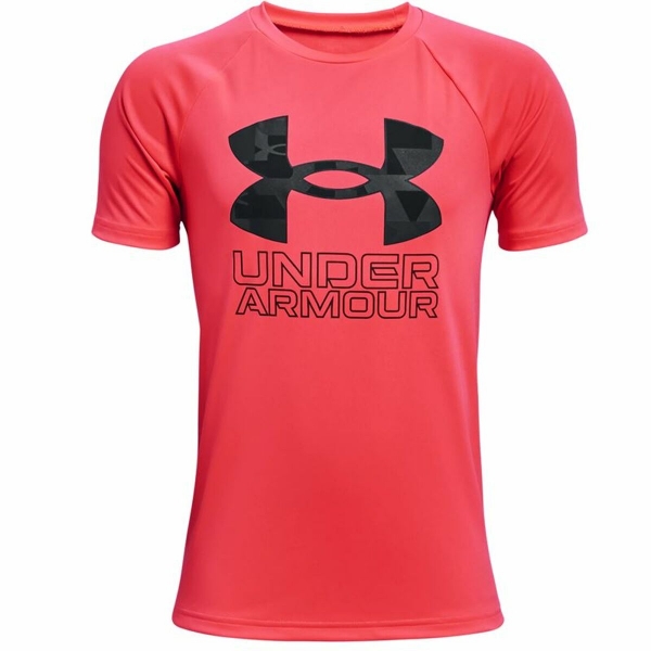 Children’s Short Sleeve T-Shirt Under Armour Tech Hybrid Red L