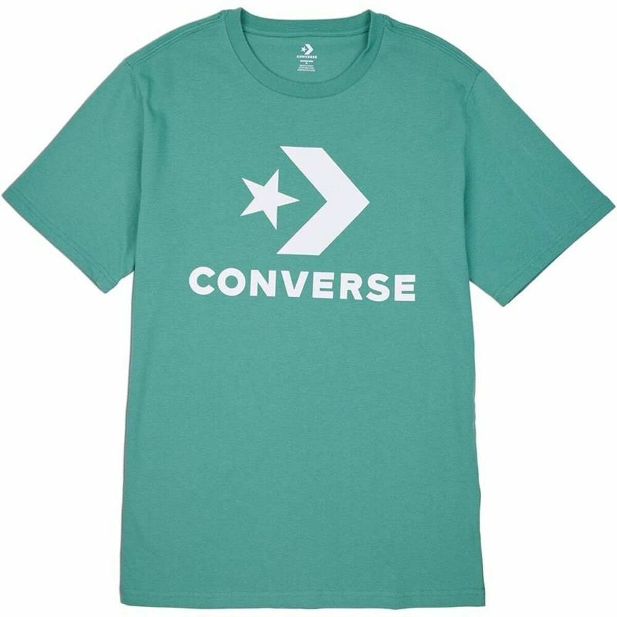 Unisex Short Sleeve T-Shirt Converse Standard Fit Center Front Large Green 2XS