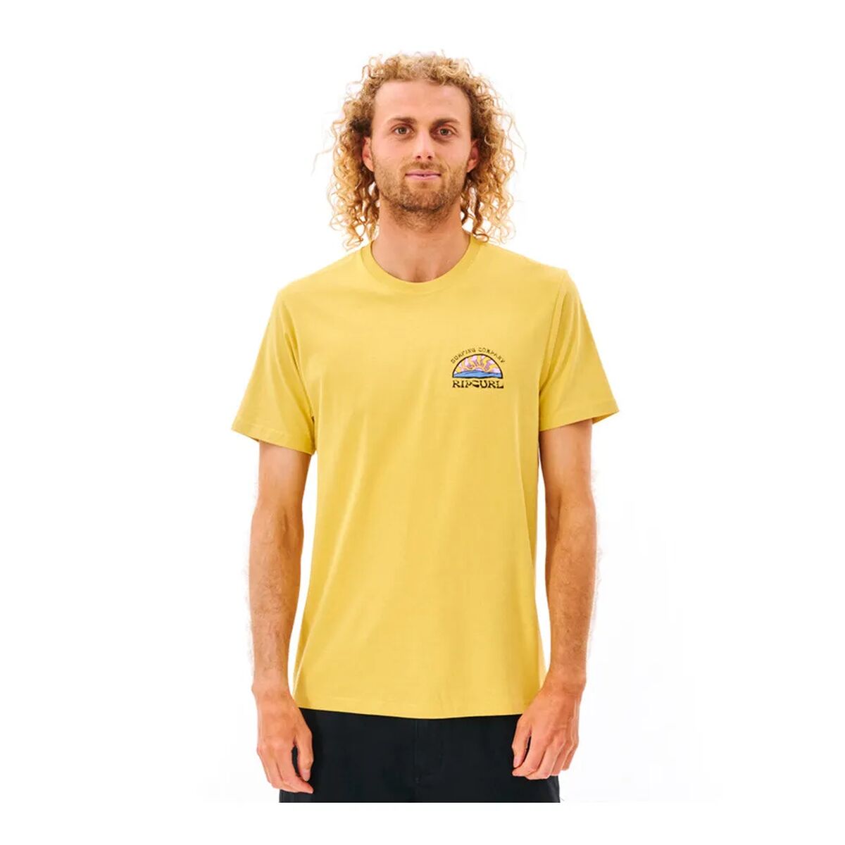 Men’s Short Sleeve T-Shirt Rip Curl Yellow Men XL