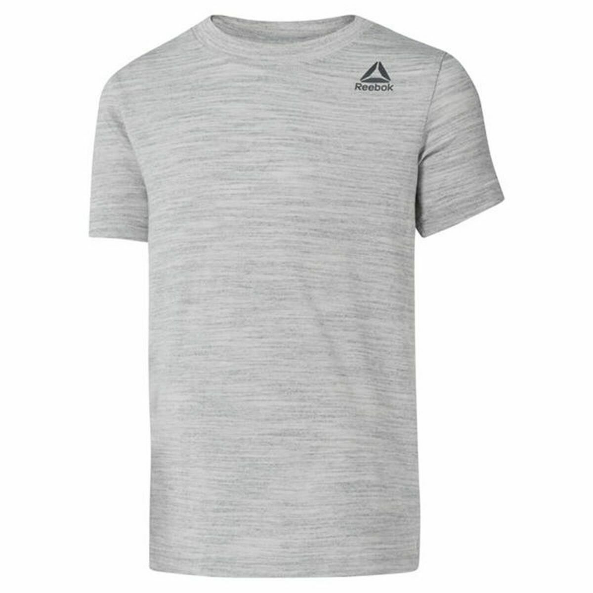 Child's Short Sleeve T-Shirt Reebok Essentials Marble Melange Light grey 12-14 Years