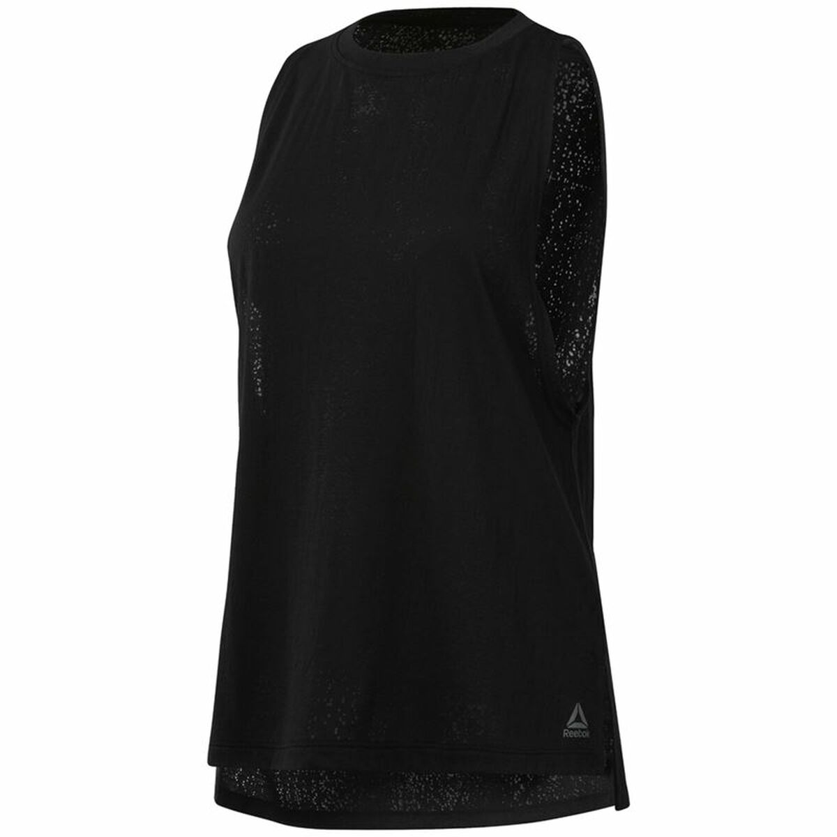 Women's Sleeveless T-shirt Reebok Burnout Black S