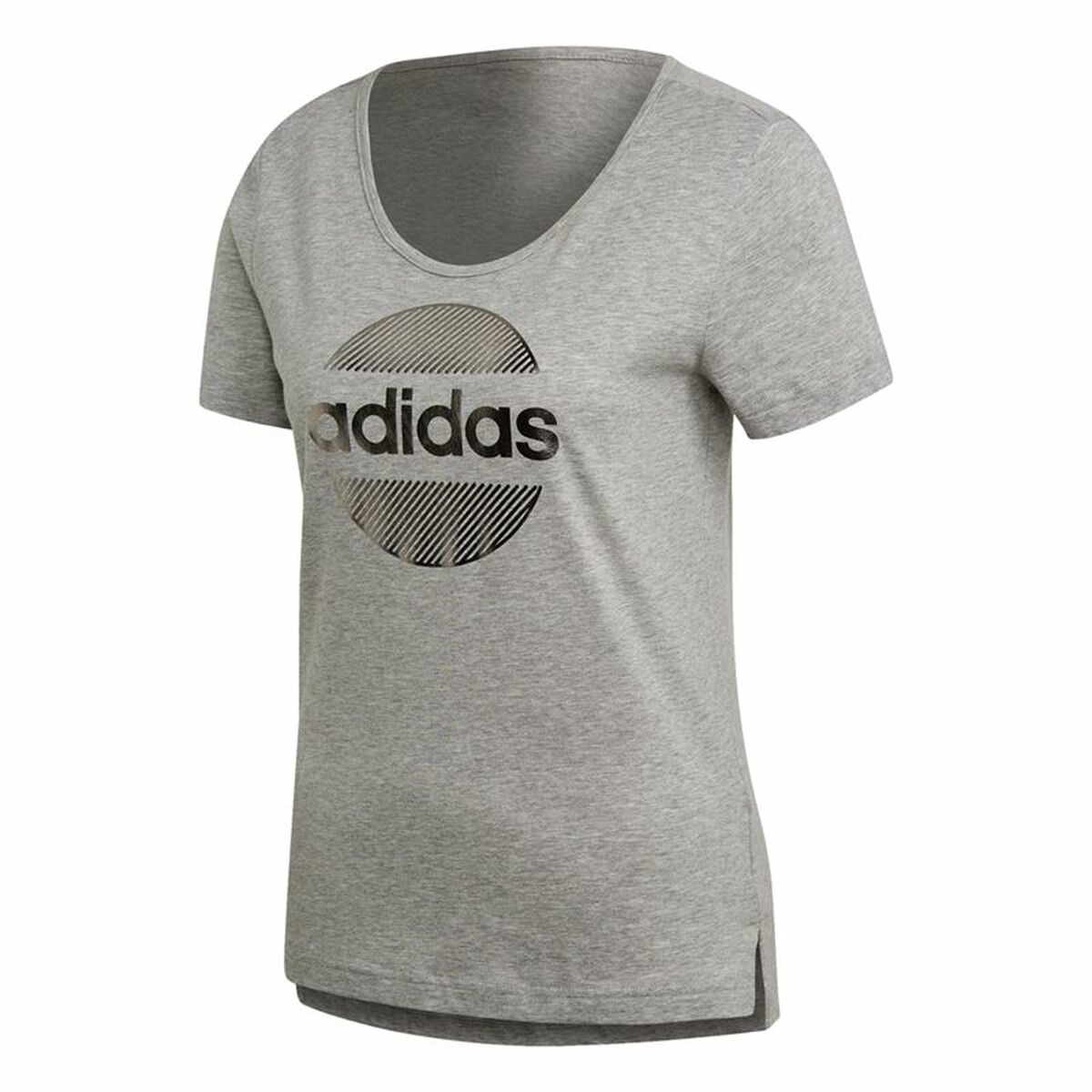 Women’s Short Sleeve T-Shirt Adidas Linear Light grey 2XS