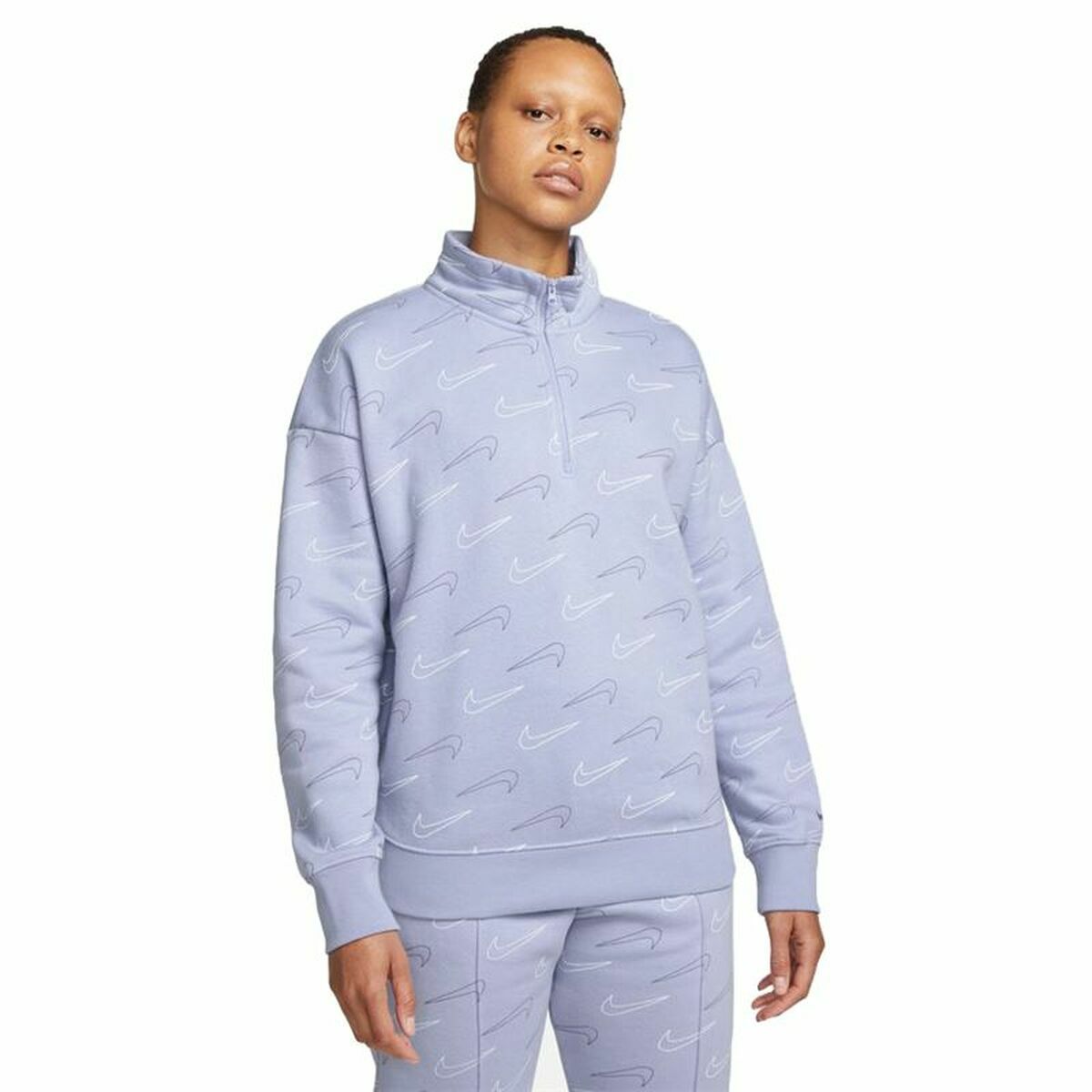 Women’s Sweatshirt without Hood Nike Lilac M