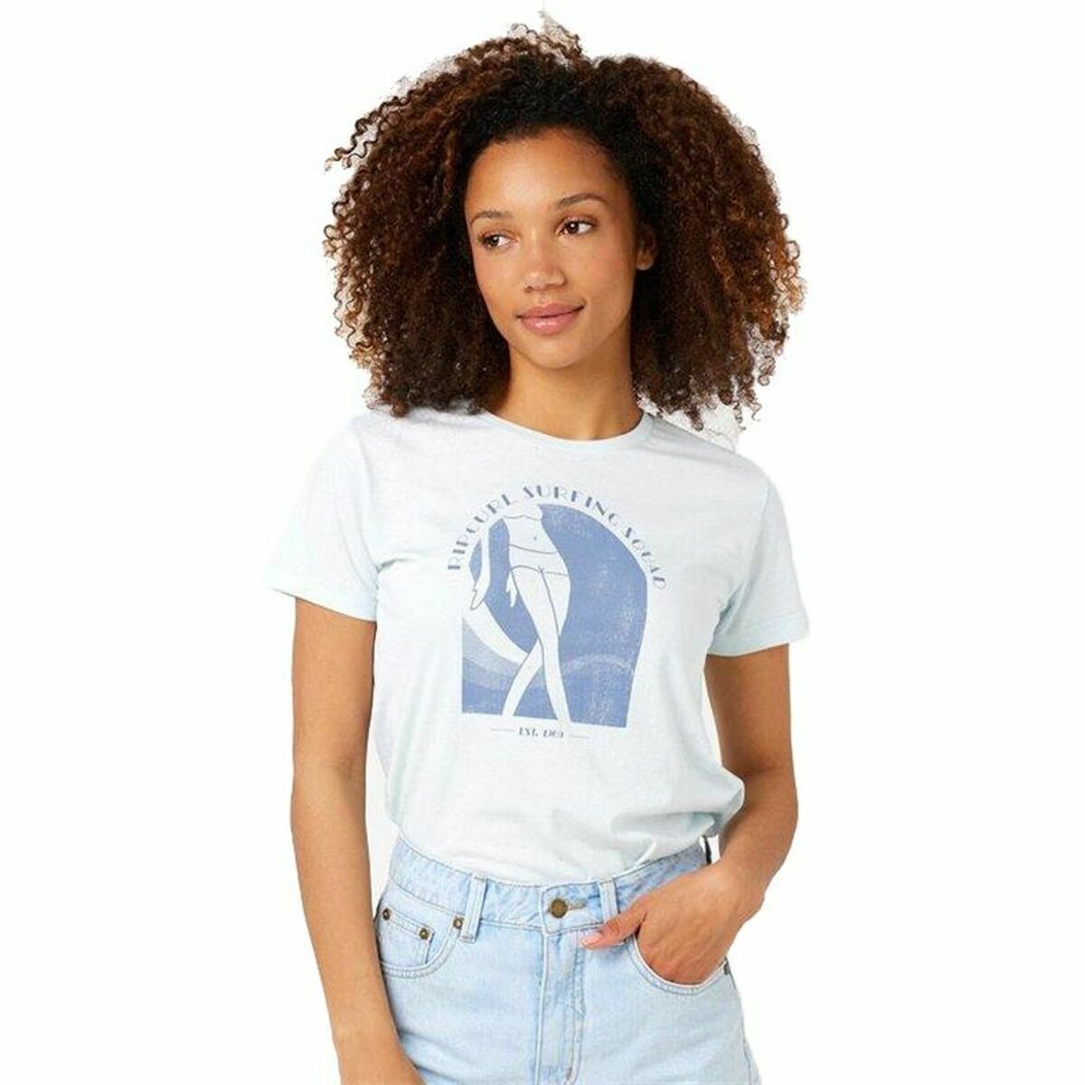 Short Sleeve T-Shirt Rip Curl Re-Entry Crew  White XS