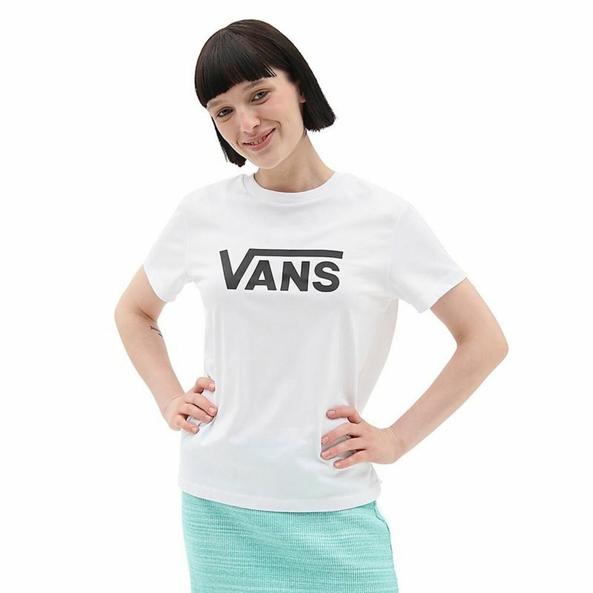 Women’s Short Sleeve T-Shirt Vans Drop V Ss Crew-B M