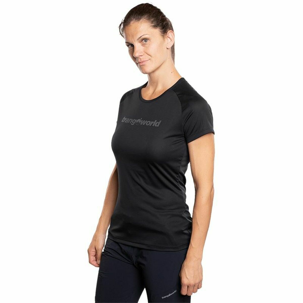 Women’s Short Sleeve T-Shirt Trangoworld Chovas Moutain Black S