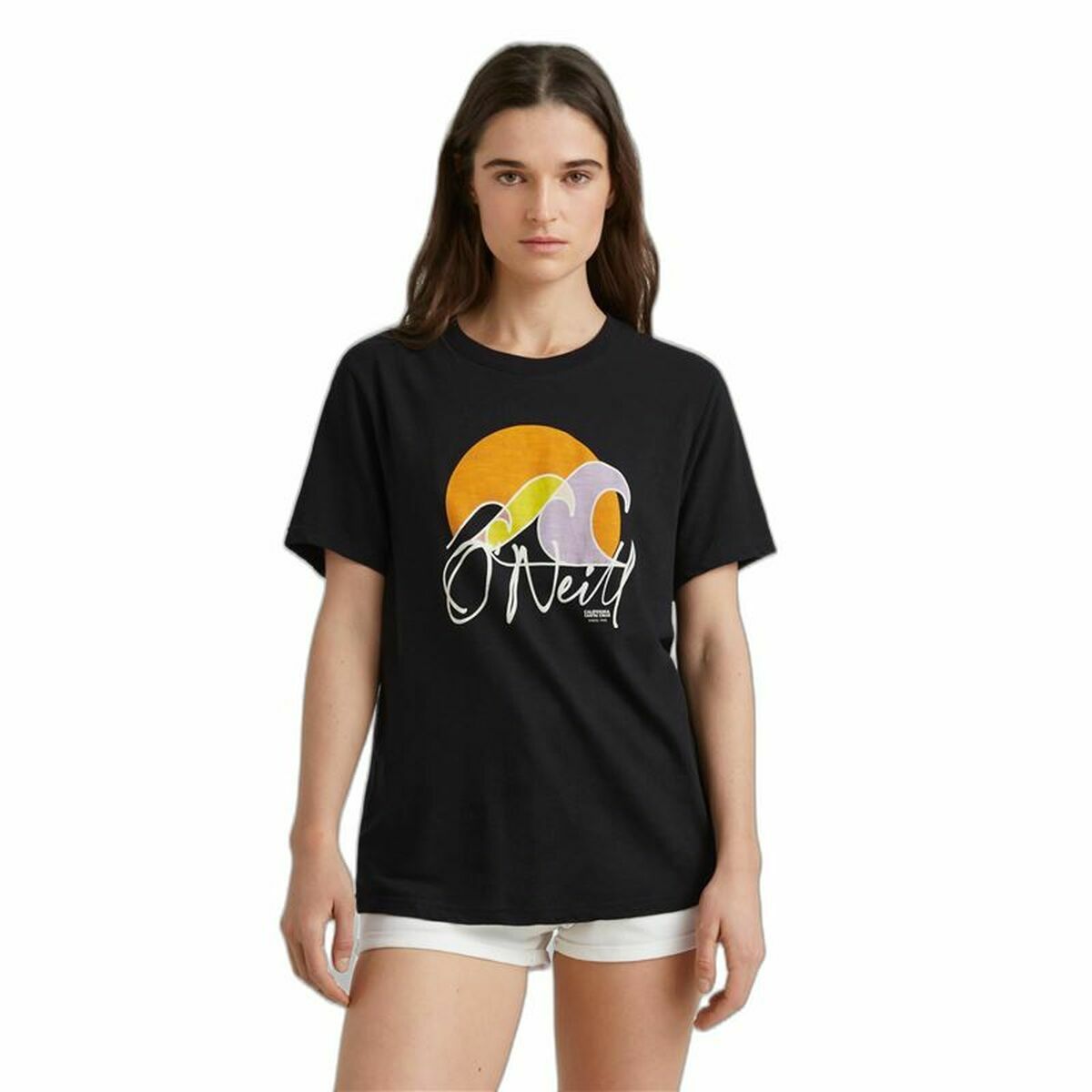 Women’s Short Sleeve T-Shirt O'Neill Luano Graphic Black XL