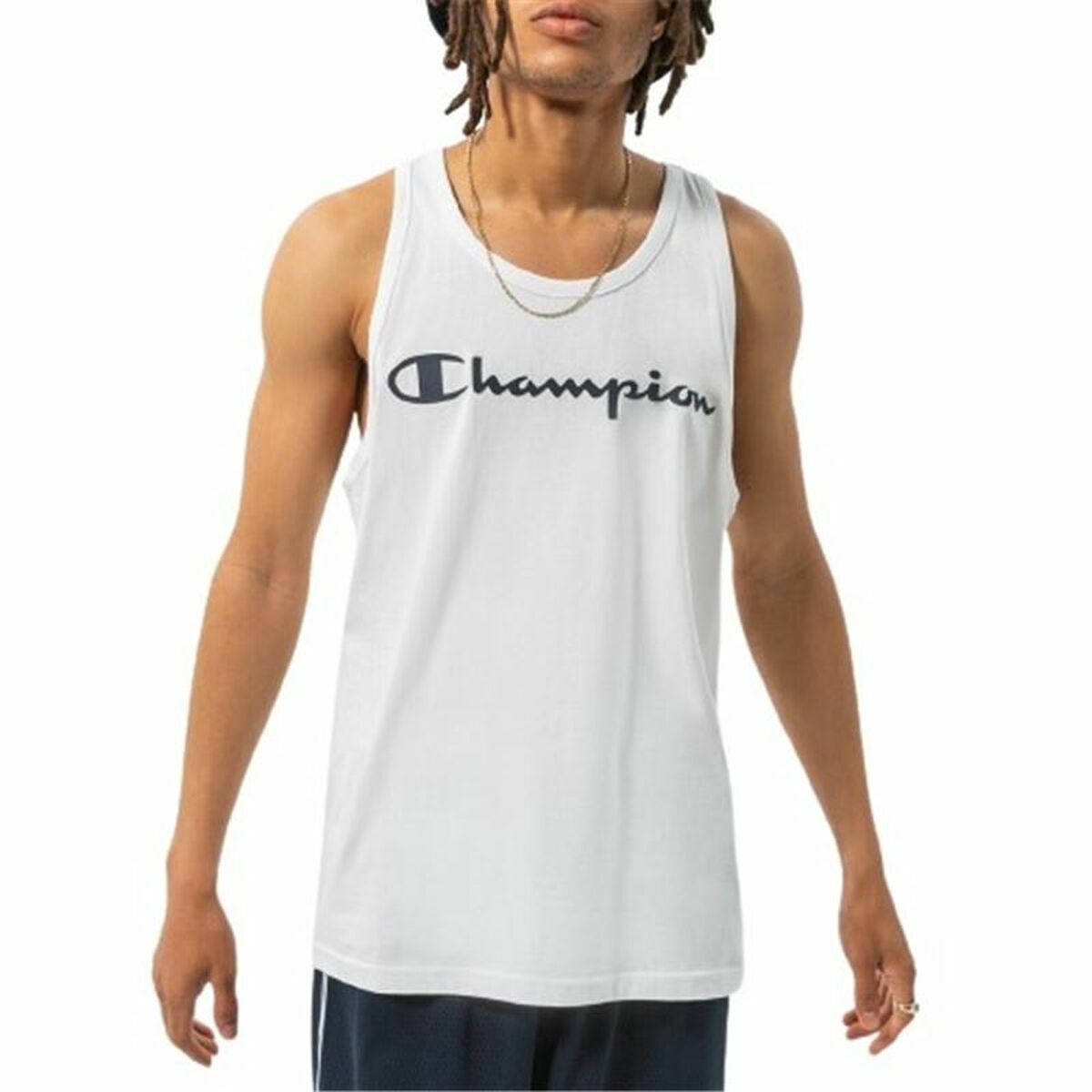 Men's Sleeveless T-shirt Champion Tank Top White S