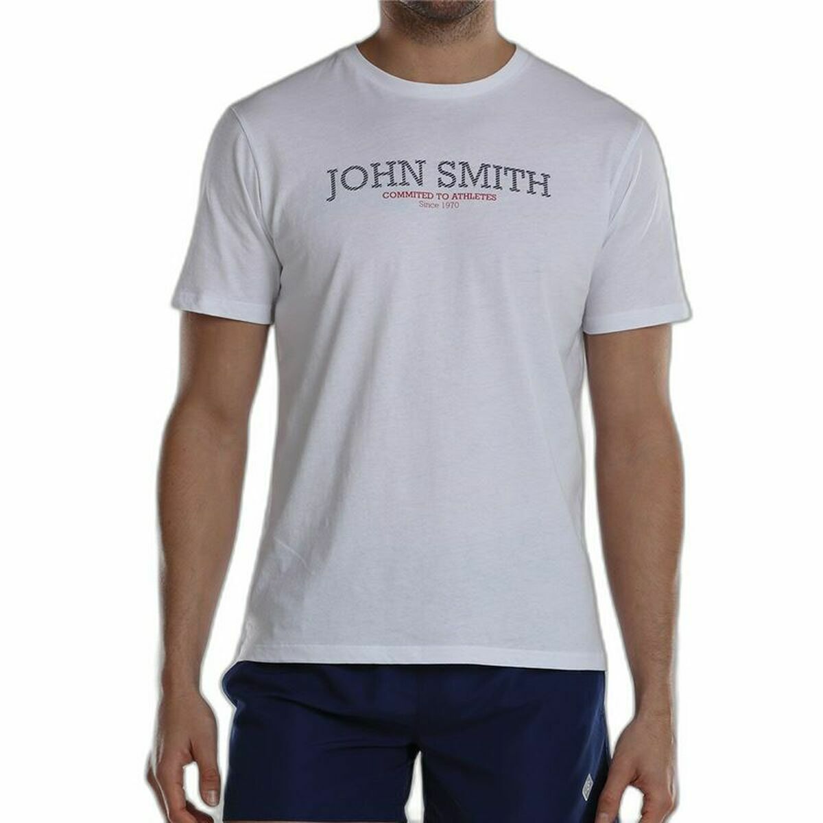 Men’s Short Sleeve T-Shirt John Smith Efebo White XL