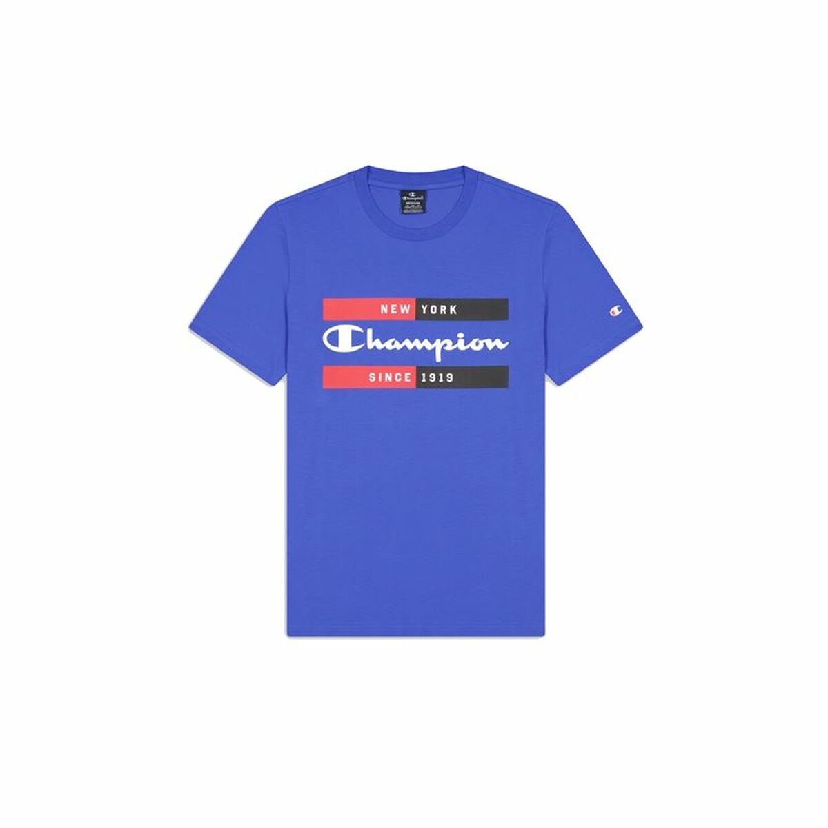 Men’s Short Sleeve T-Shirt Champion Crewneck Blue M