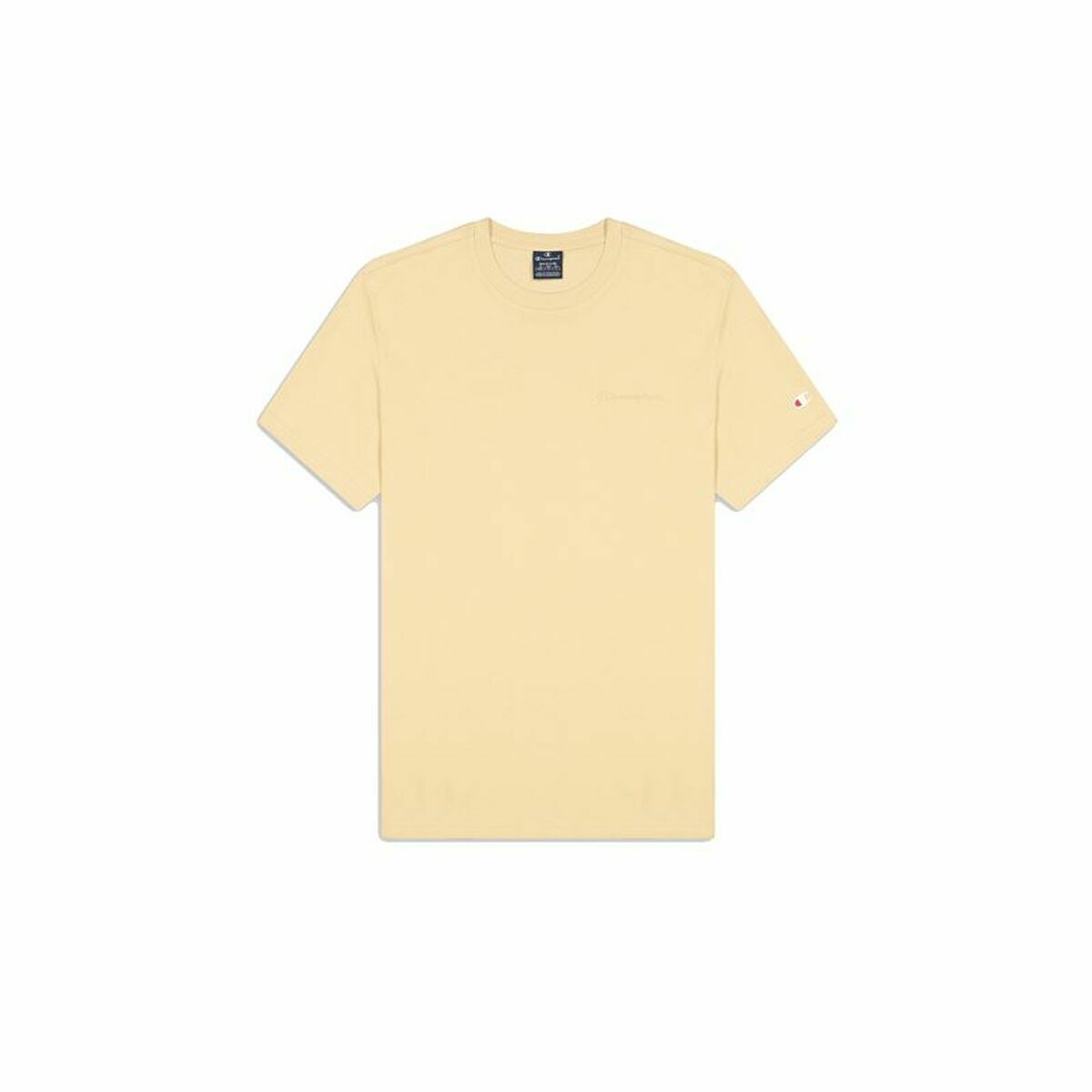 Men’s Short Sleeve T-Shirt Champion Crewneck Beige S