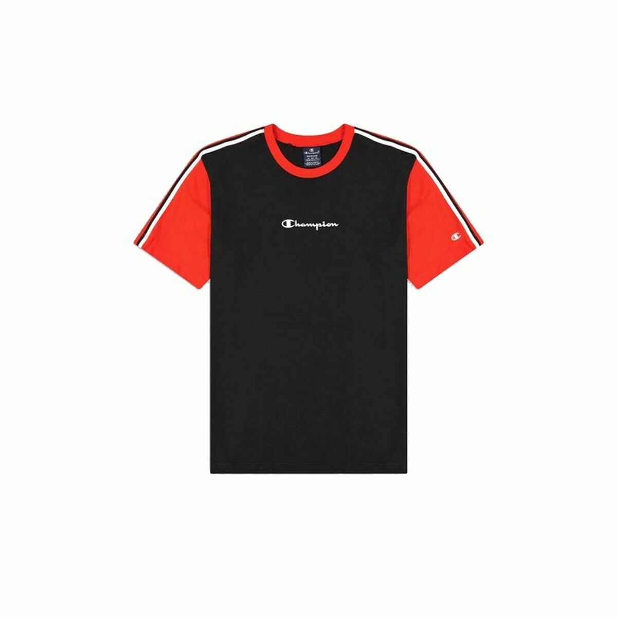 Men’s Short Sleeve T-Shirt Champion Crewneck Black L