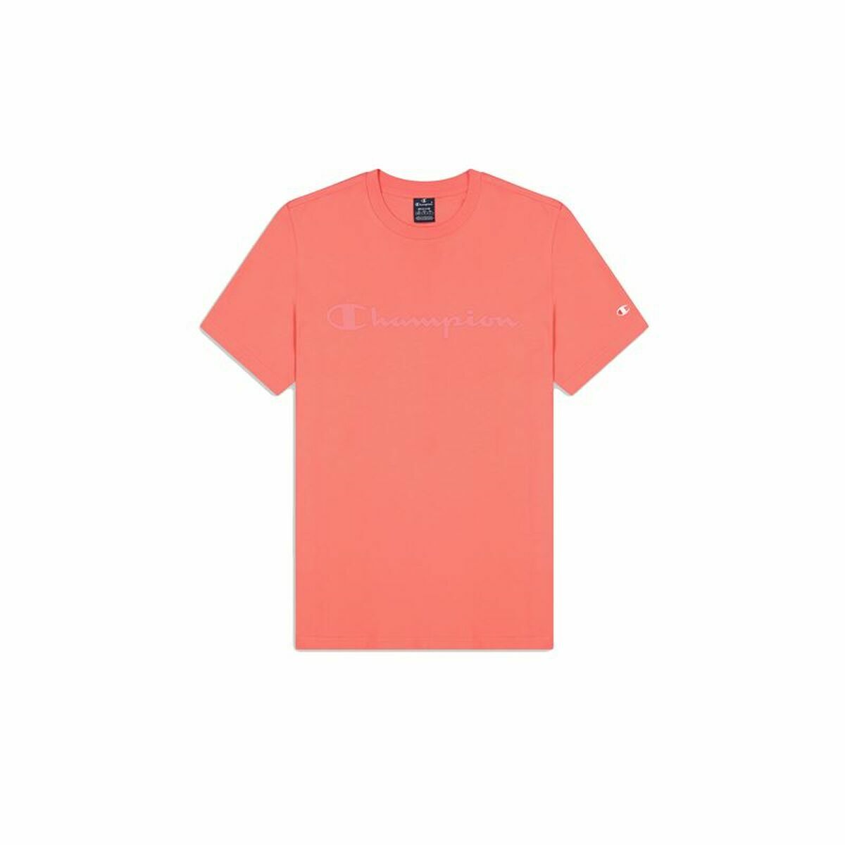 Men’s Short Sleeve T-Shirt Champion Crewneck Pink M