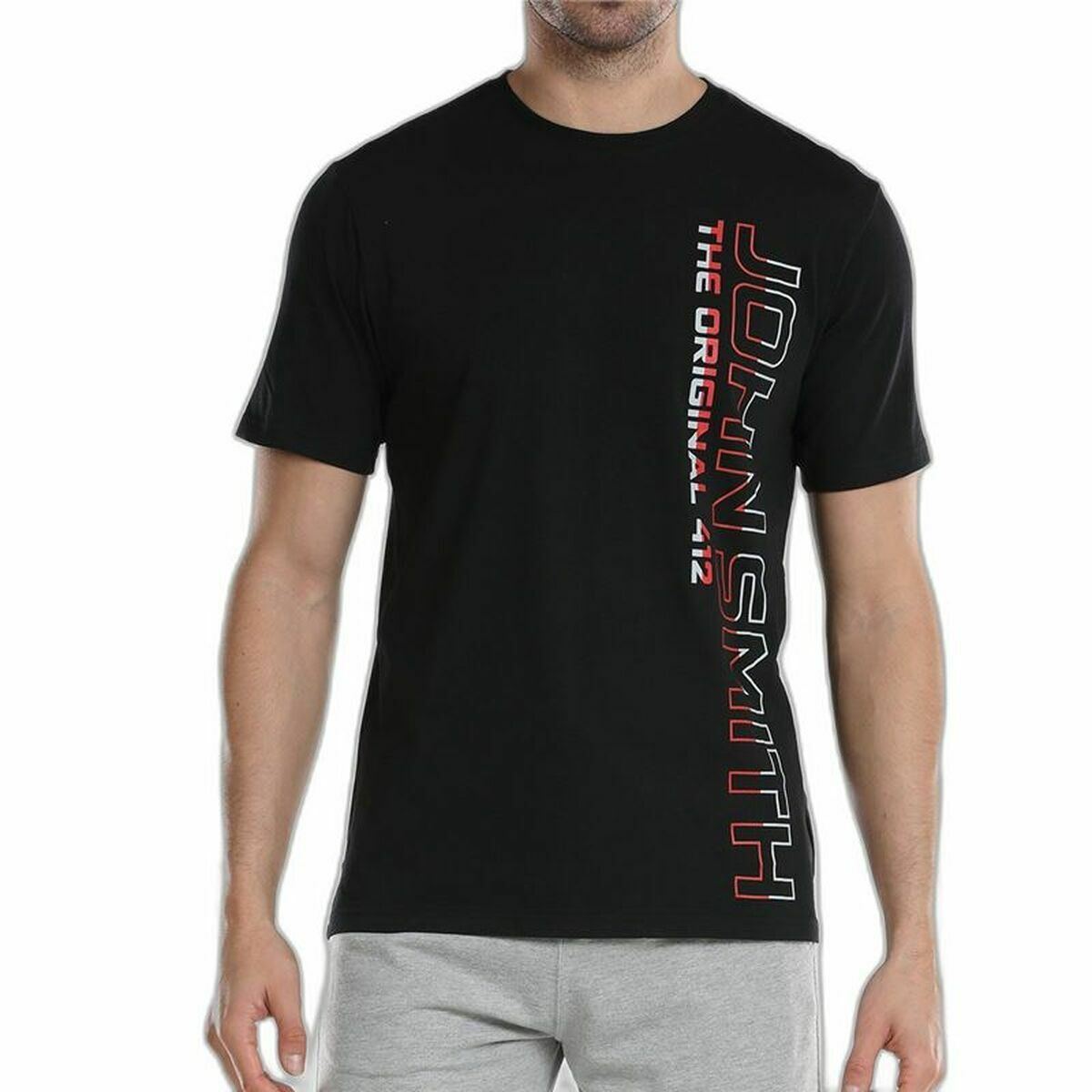 Men’s Short Sleeve T-Shirt John Smith Jalde Black M