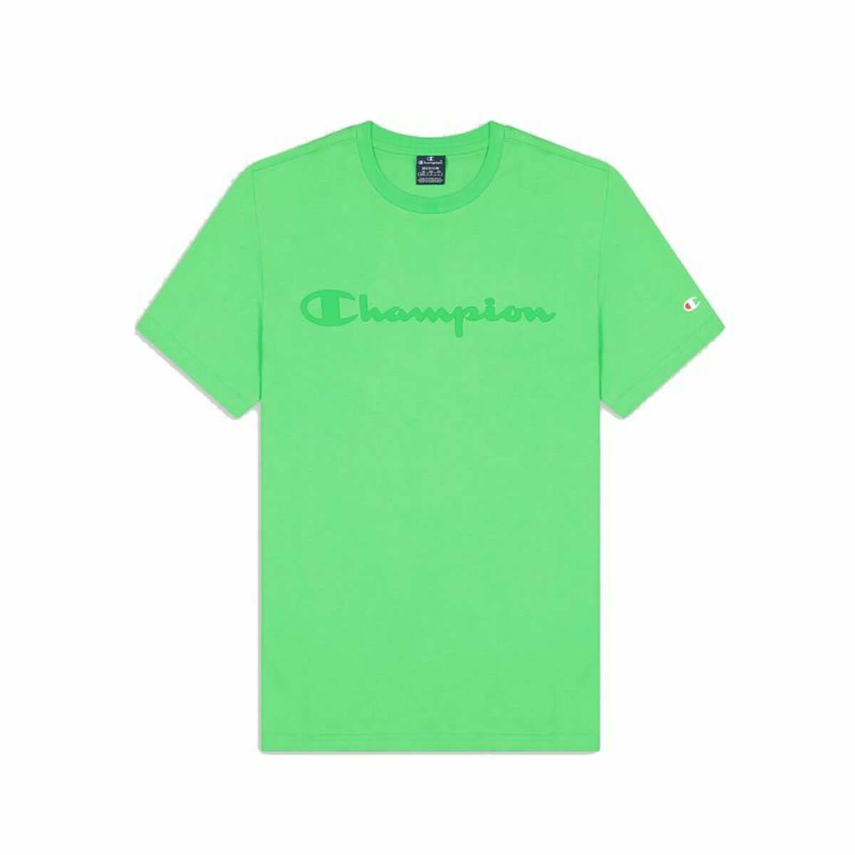 Men’s Short Sleeve T-Shirt Champion Crewneck Green S