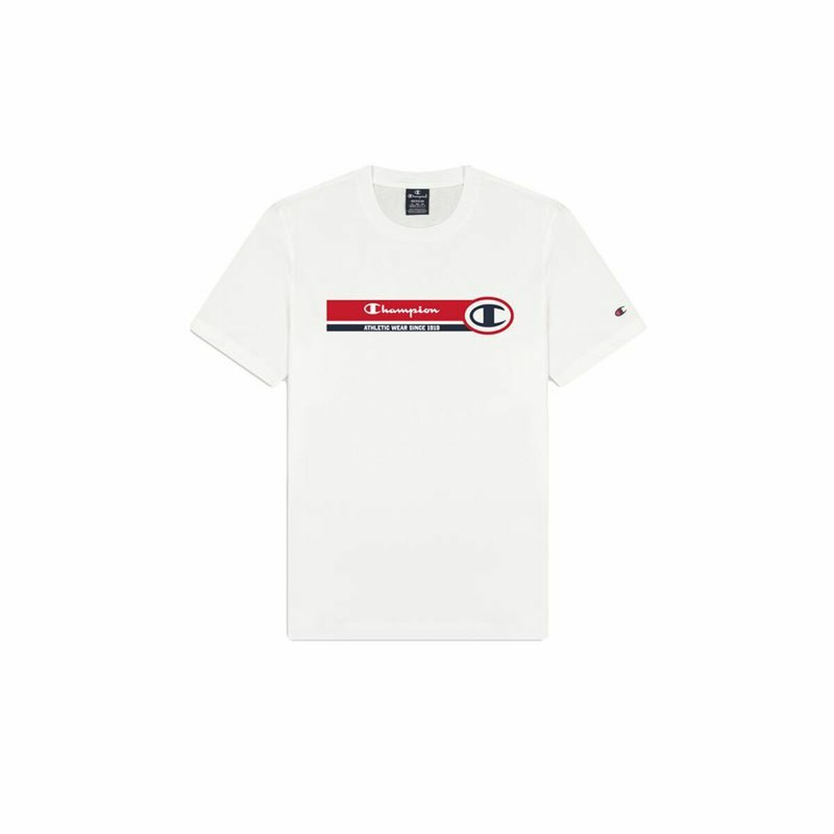 Men’s Short Sleeve T-Shirt Champion Crewneck White M