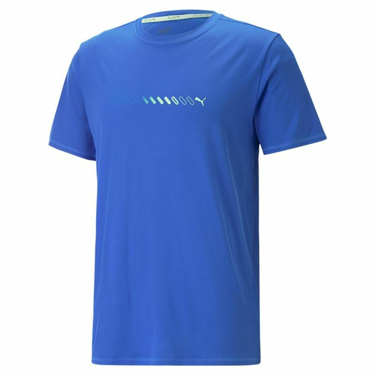 Men’s Short Sleeve T-Shirt Puma Run Favorite Logo Blue S