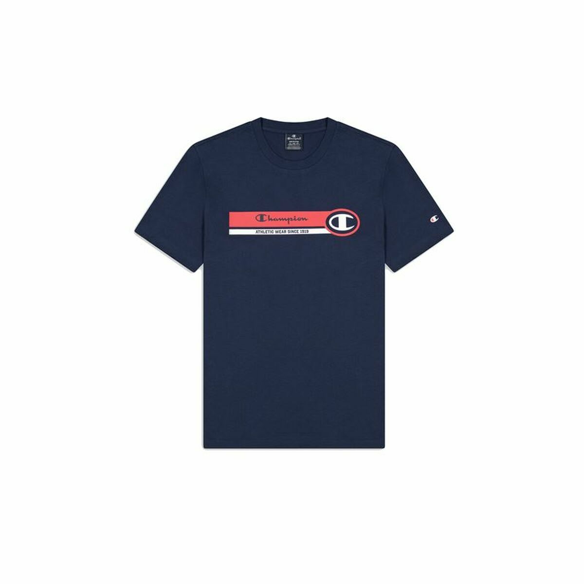 Men’s Short Sleeve T-Shirt Champion Crewneck Blue M