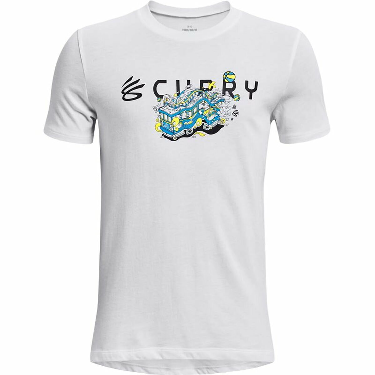 Children’s Short Sleeve T-Shirt Under Armour Curry Trolly White 18-20 Years