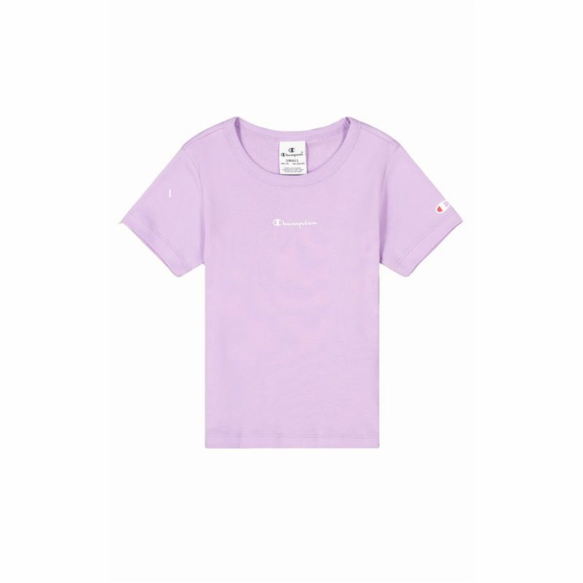 Child's Short Sleeve T-Shirt Champion Crewneck Lavendar 7-8 Years