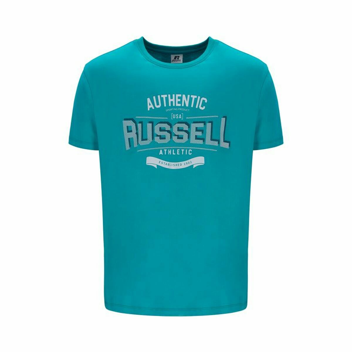 Men’s Short Sleeve T-Shirt Russell Athletic Amt A30081 Aquamarine M