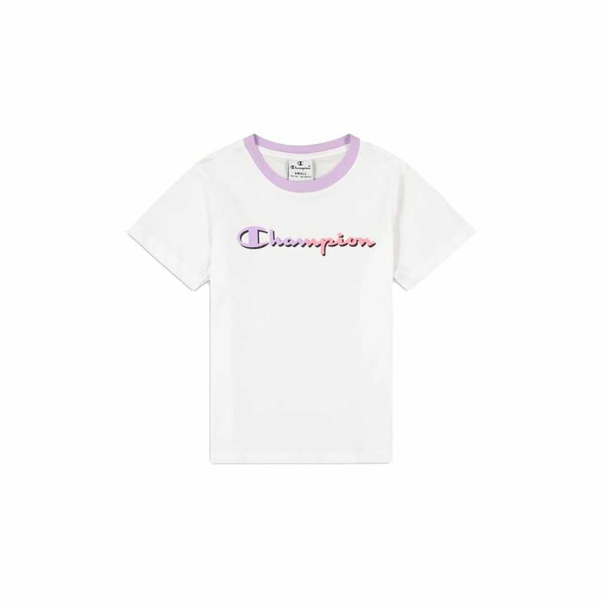 Child's Short Sleeve T-Shirt Champion Crewneck White 7-8 Years