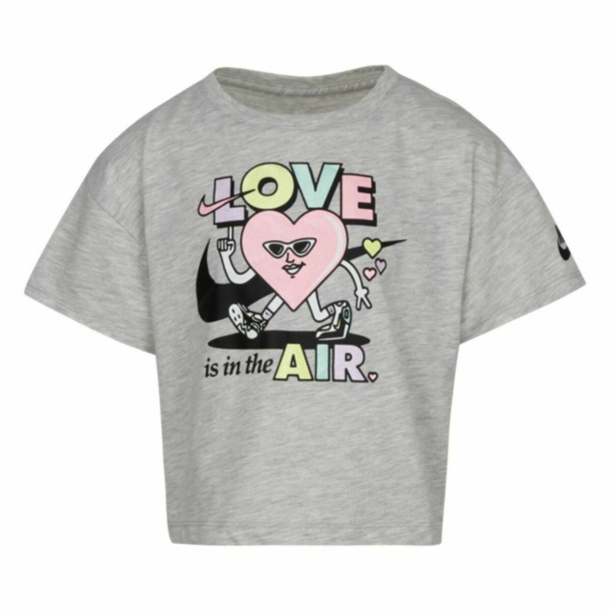 Child's Short Sleeve T-Shirt Nike Knit  Grey 6-7 Years