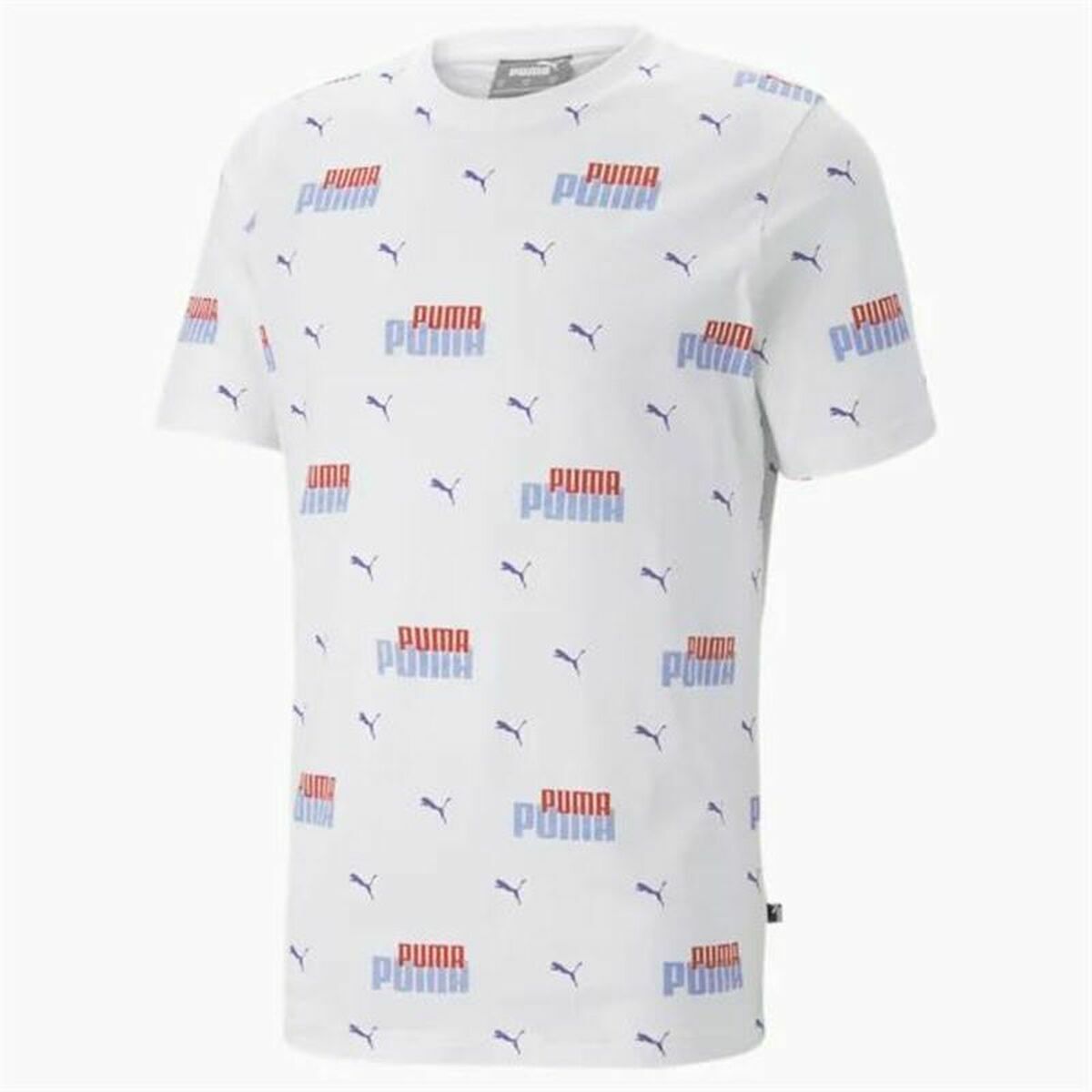 Men’s Short Sleeve T-Shirt Puma  Ess+ Logo Power White L