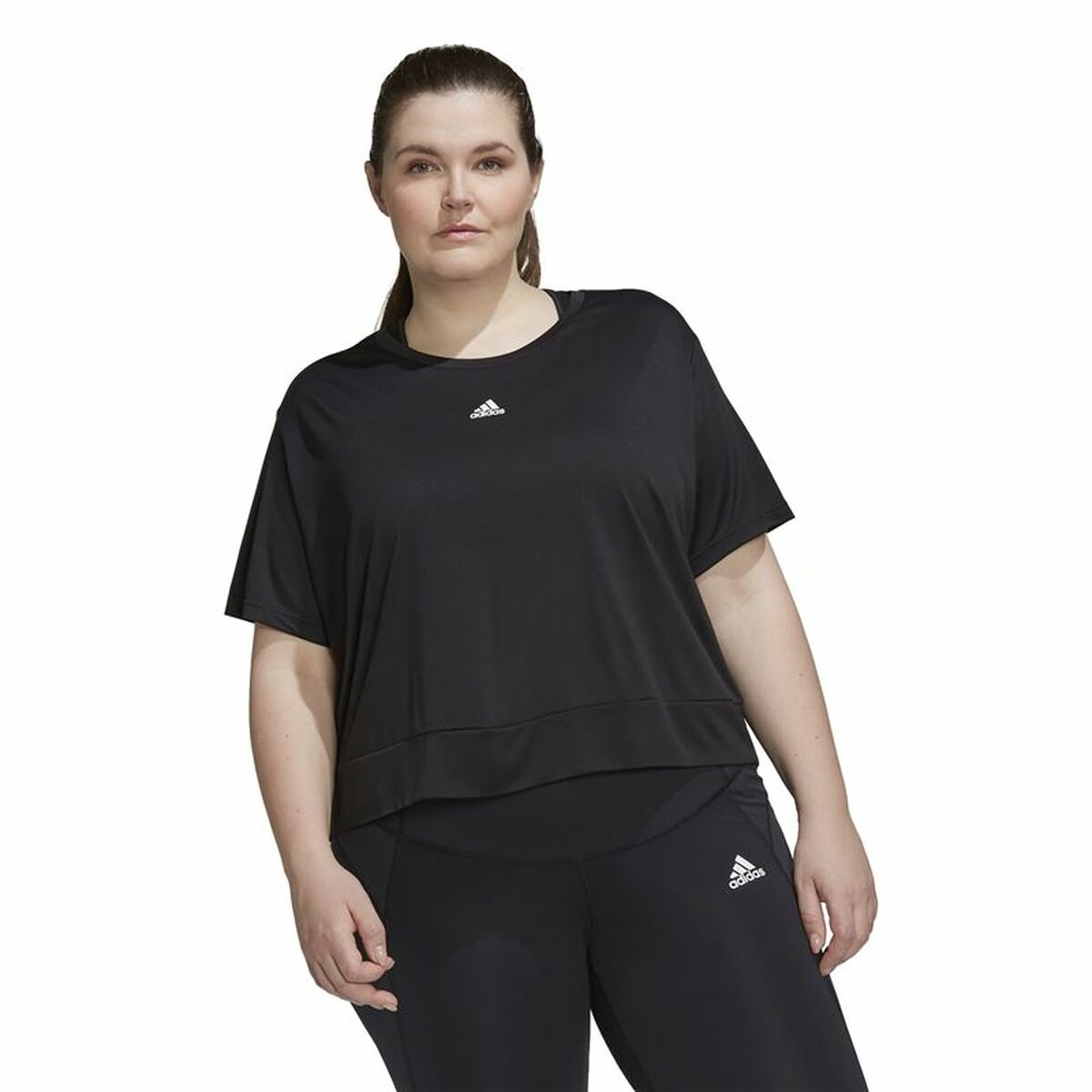 Women’s Short Sleeve T-Shirt Adidas AeroReady Studio Loose 3XL