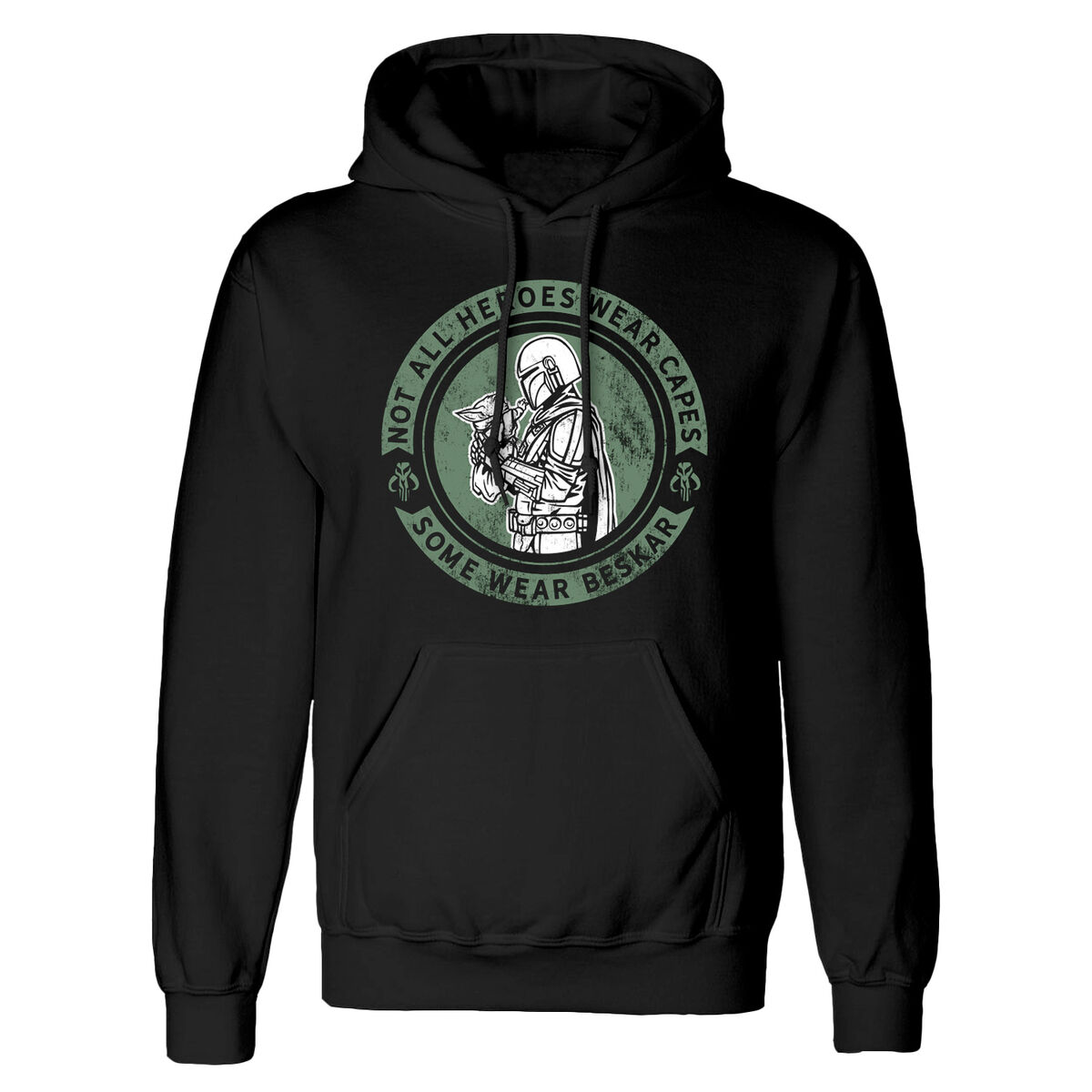 Men’s Hoodie The Mandalorian Wear Beskar Black S