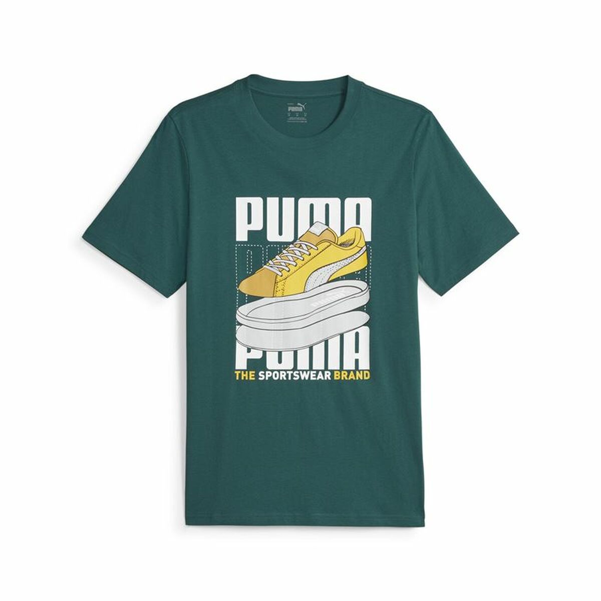 Men’s Short Sleeve T-Shirt Puma Graphiccs Sneaker Green M