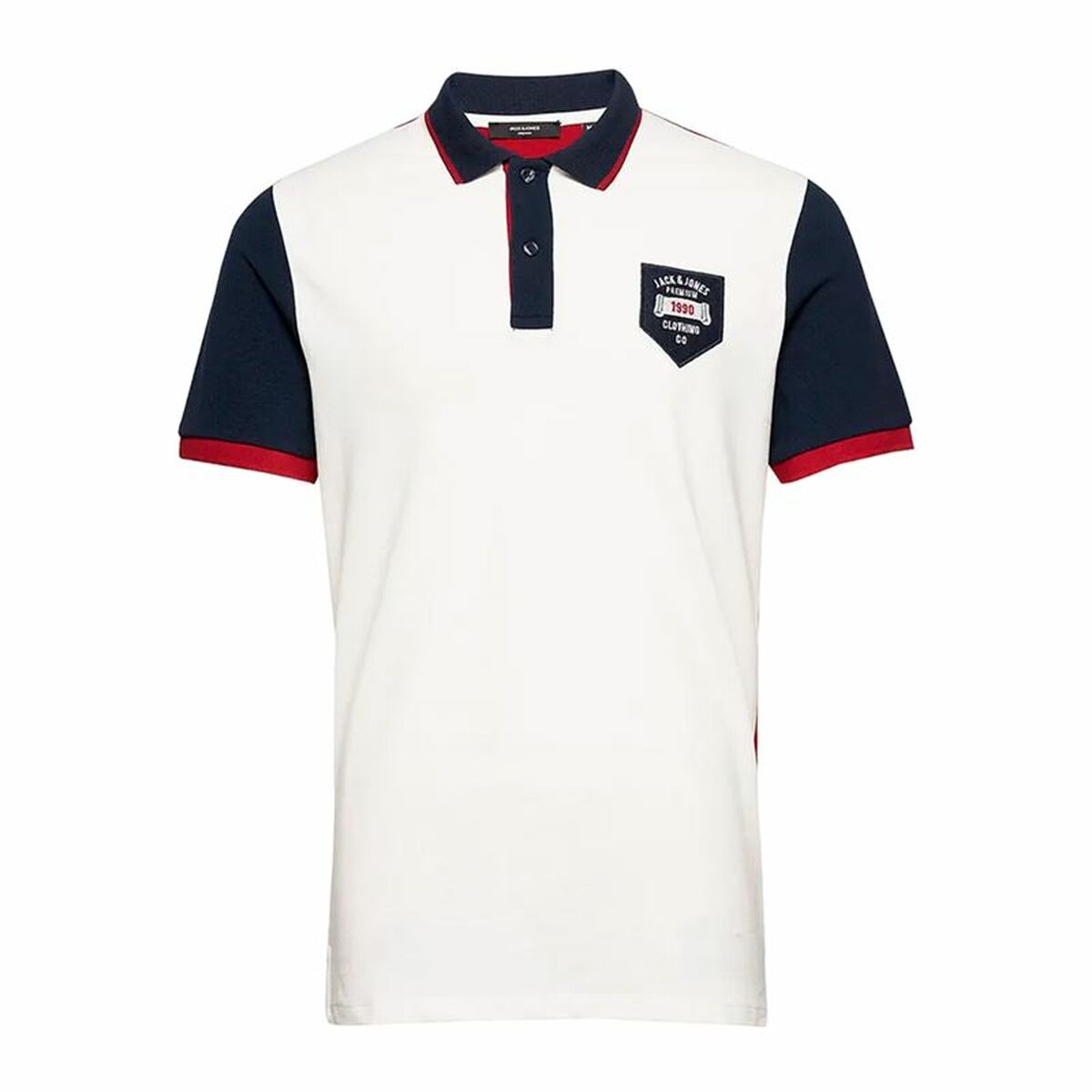 Men’s Short Sleeve Polo Shirt Jack & Jones Jcodragon White XS